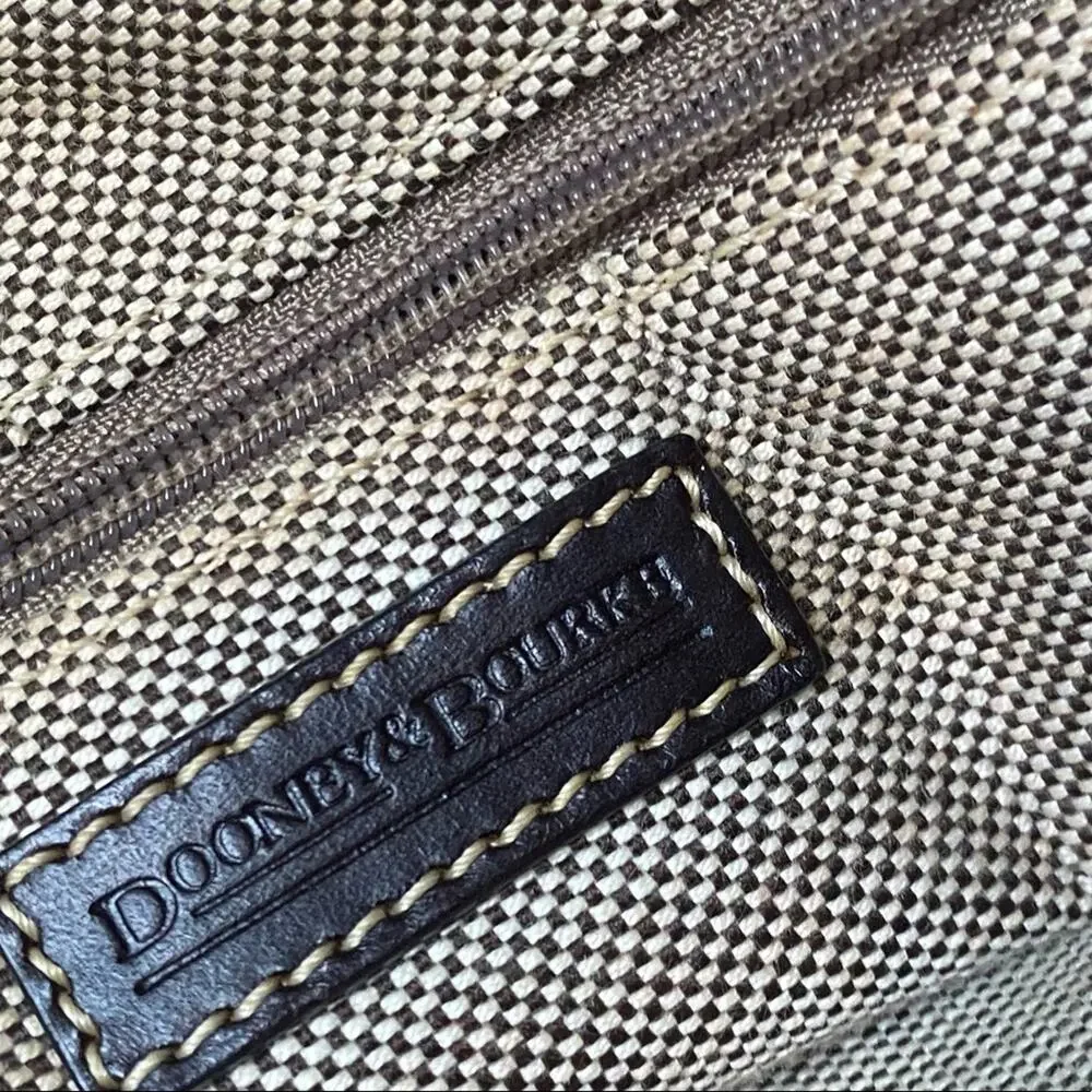 Vintage Dooney & Bourke Logo Canvas Red Domed Satchel Purse and Wristlet Set